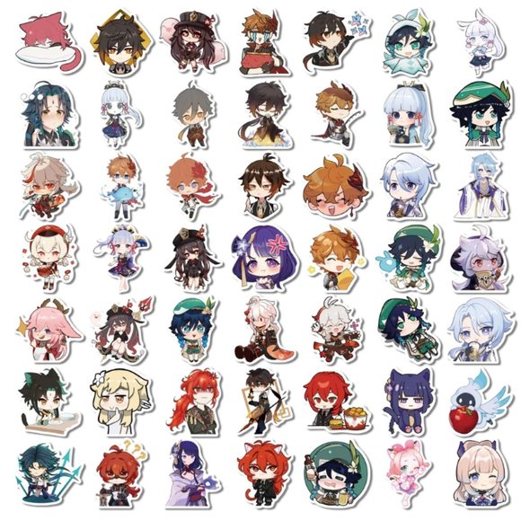 Chibi Genshin Impact Big Size Stickers - Picture 8 of 8
